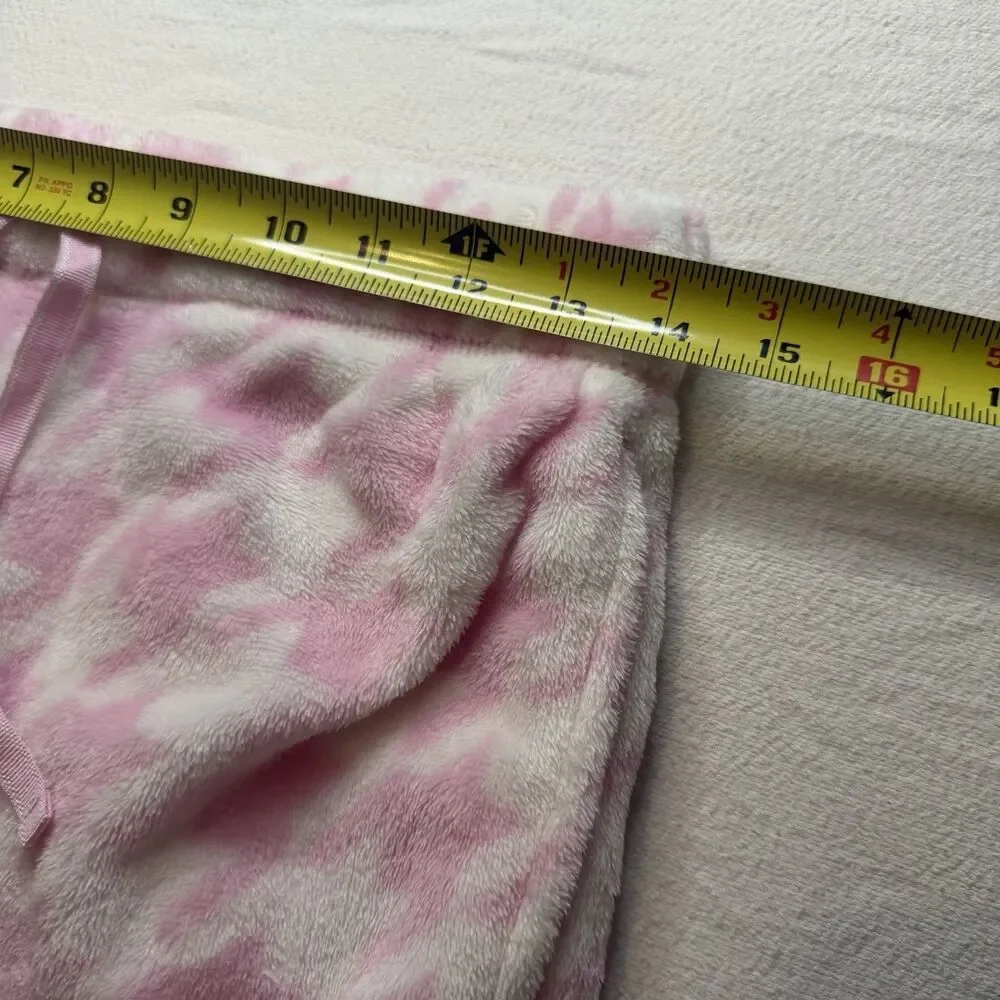 JOYSPUN Women’s Plush Pink Fleece Sleep Jogger Pants Pajama Bottoms Size XS(0-2)